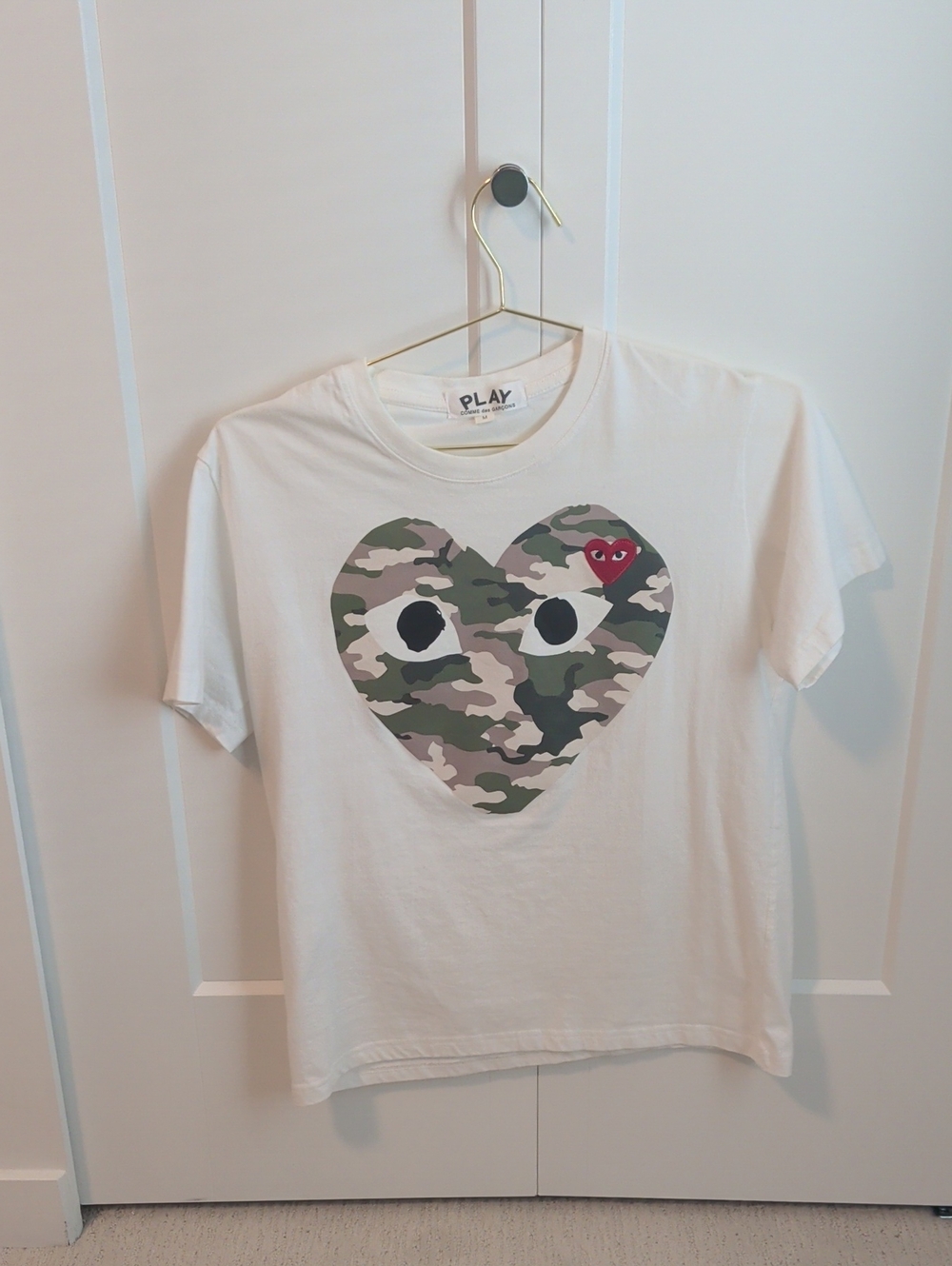White Camo Heart Logo T‑Shirt